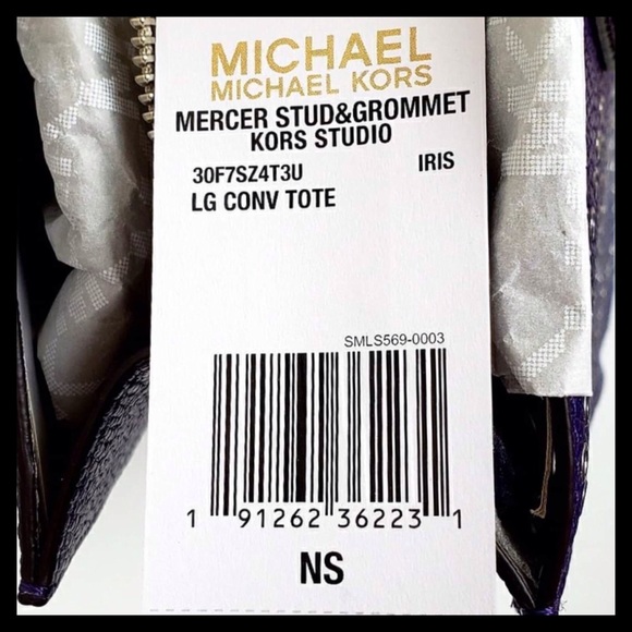 MICHAEL Michael Kors Mercer Stud and Grommet Convertible Large Leather Tote - Picture 10 of 10